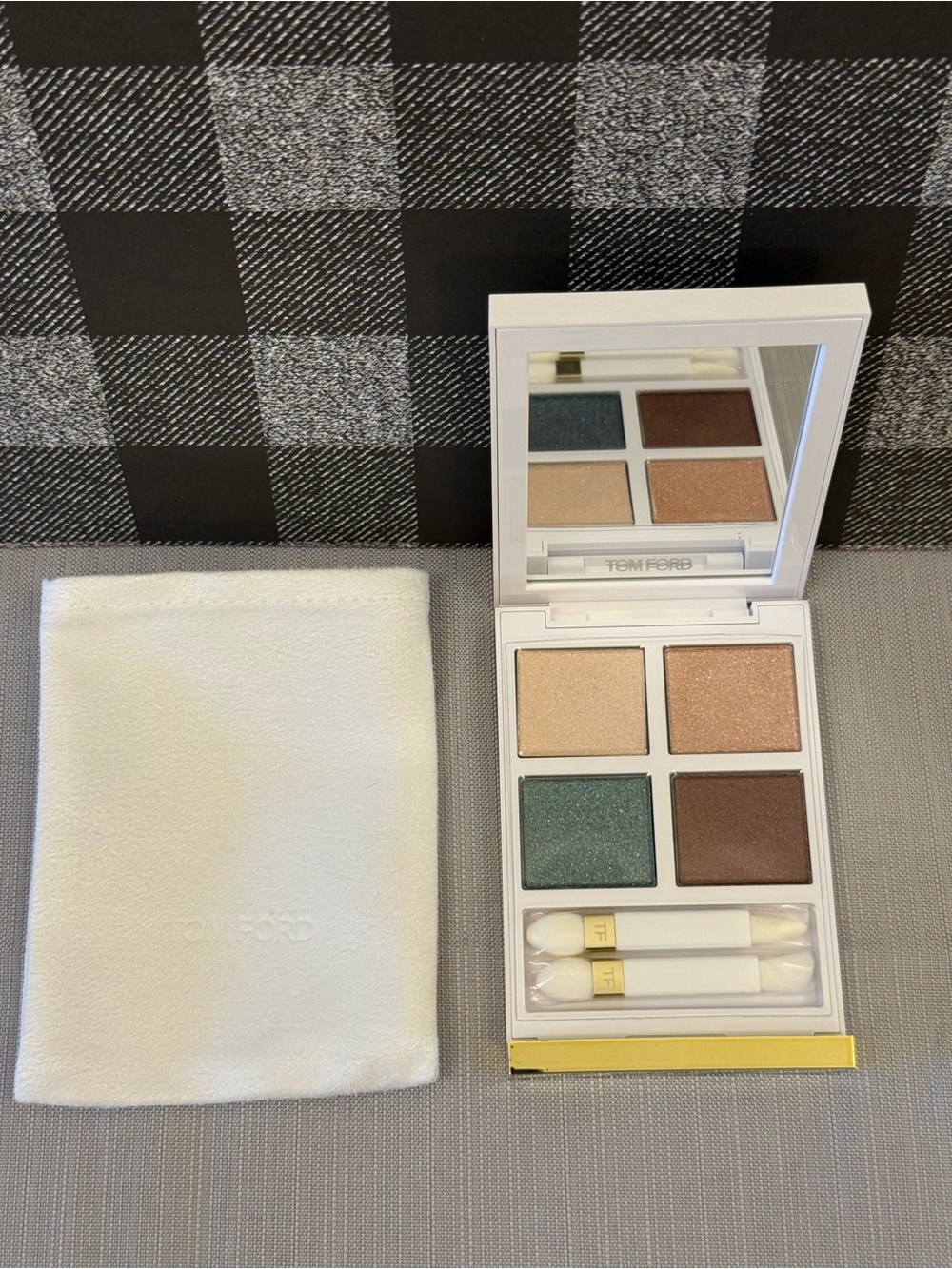 Tom Ford Eye Color Quad — Teal Green & Warm Brown Duo